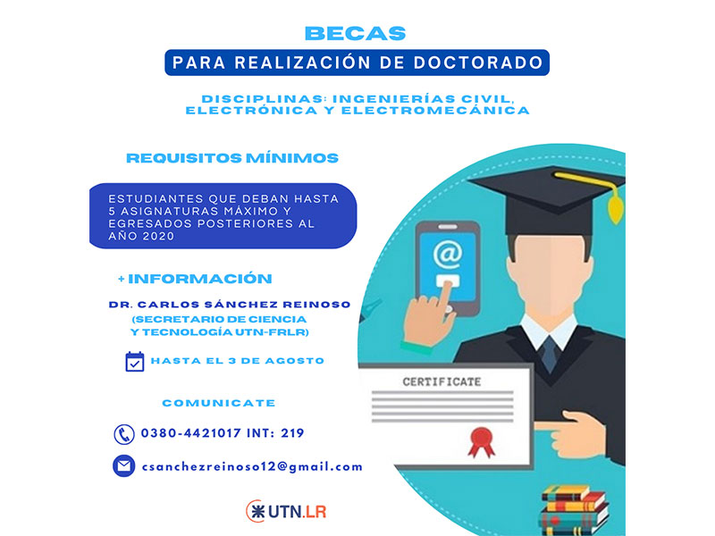 Lee más sobre el artículo ¡La oportunidad que estabas esperando! Becas para Doctorado en UTN.LR