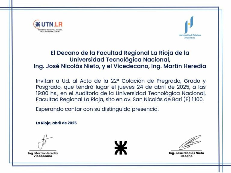 Acto de la 22º colacion